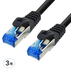 iN NETWORK CAT 6A SFTP 彈性軟質網路線 IN-C6AFB, 1m, 黑色(IN-C6AFB01), 3個