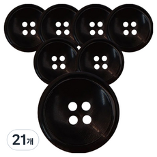 Button King 東大門鈕扣王 高級真牛角鈕扣 15mm PH-18, 21個, 黑色