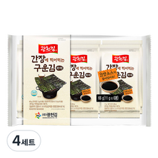 광천김 간장에 찍어 먹는 구운 파래김 간장포함, 11g, 24개