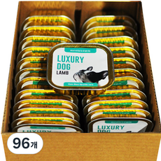 럭셔리독 강아지간식 사각 캔, 양고기, 100g, 96개