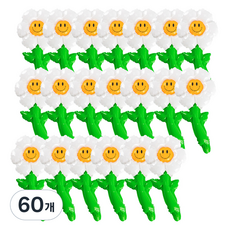 PARTYSHOW 雛菊長條鋁箔氣球, 60個, 混色