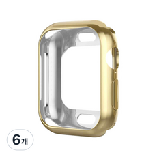 코쿼드 애플워치 54321 케이스 프리미엄TPU 42mm, 골드, 6개