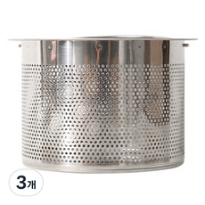 SamJeong CleanMaster Hikis 不鏽鋼手柄水槽濾網 大型, 3個, 1入