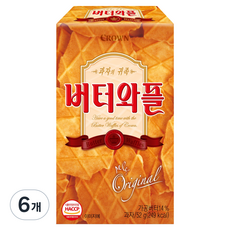 크라운 버터와플, 52g, 6개