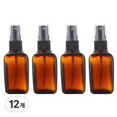 선동상사 차광 유리 스프레이 용기 50ml, 12개, 브라운