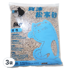 BM 寶沐松木砂 10L, 松木, 5kg, 3袋