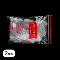 ZPACK 人造指甲延長頭 ZPACK 短芭蕾頭 500p 套裝, 2組, 透明筆尖