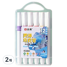 斯莫格(Smogle)彩色鮮豔水性壓克力麥克筆, 2個, 12色
