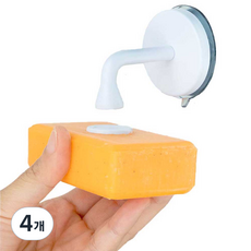 Gongjungbuyang 吸附式磁吸皂架, 白色, 4個