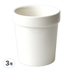 FIRSTLIVING 陶瓷餐具筒 L, 白色, 3個