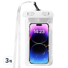 手機防水袋 10.6 x 22 x 43 cm, 3個, 白色