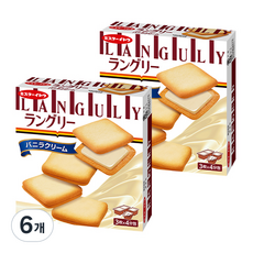 LANGULY 奶油夾心餅乾 香草口味, 6盒, 132g