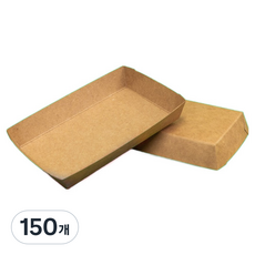 J PACK TORY 牛皮紙多用途一次性紙盤 13.3 x 8 x 2.2 cm, 150個, 1入