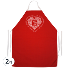 애티튜드에이프런즈 베스트 맘 에버 에이프런, 혼합 색상, 2개