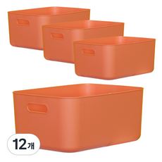 BONOHOUSE Pantry 四季生活收納籃, 橘色, M(368 x 262 x 160 mm), 12個