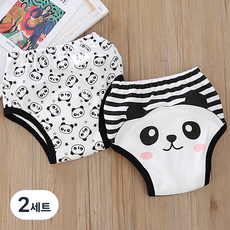 엠케이 안심방수 배변훈련팬티 2종 세트, 팬더, 2세트