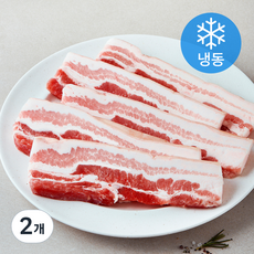 푸드랩플러스 독일산 오겹살 구이용 (냉동), 2개, 1kg