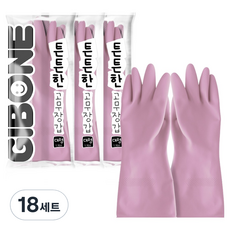 기본에 튼튼한 고무장갑, 체리퍼플, 대(L), 18세트
