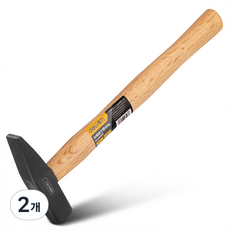 델리 툴즈 휴대용 다용도 핸드 툴 강철 기계공 덕빌 해머 블랙 + 우드 DL442300, 2개