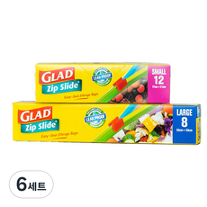 GLAD 佳能 滑鏈式密實袋 小型12入 + 大型8入 組, 6套, 混合