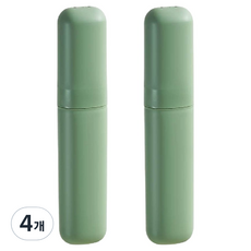 Aura Fam 簡易旅行用便攜式牙刷盒, 綠色, 4個