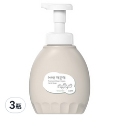 LION 獅王 趣淨 韓國原裝進口 敏弱肌植萃洗手慕斯, 450ml, 3瓶