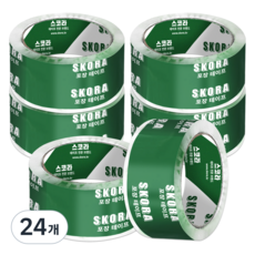 Skora 高透明封箱膠帶 輕包裝 53μm 48mm x 50m, 24個
