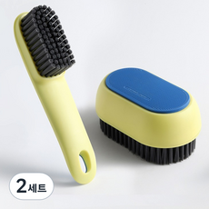 Khohimo 運動鞋洗滌刷 清潔刷 2件組, 黃色, 2套