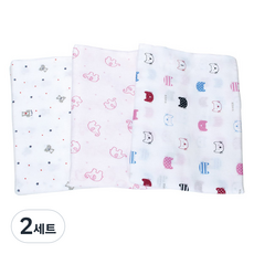 嬰兒潮布尿布3款混裝, 立方，E貓，精靈粉, 2組