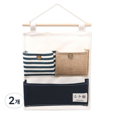 THE ZAKKA 布質3格壁掛收納袋, Q301ZFA023, 2個
