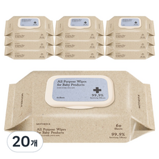 마더케이 유아용 소독티슈 캡형, 45g, 60매, 20개