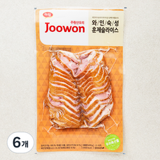 주원산오리 와인숙성 훈제슬라이스, 6개, 400g