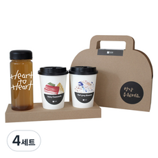 1AM 쥬뗌므 블랜딩 프리미엄 차세트, 검은뚜껑 보틀 + 스티커 Heart to H + 루비 캐모마일 3p + 얼그레이 블라썸 3p + 크라프트 항상응원, 4세트