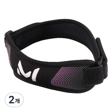 스포츠 고탄력 슬림 무릎보호대 흑분홍, 2개