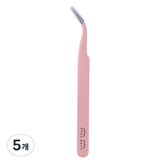 ccam bbak 粉紅色鑷子, 5個, 曲線型