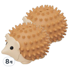 굿딜즈 고양이 360도 회전 고슴도치 캣닢볼 브라운, 50g, 8개, 캣닢