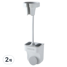 免持免鑽孔吹風機蓮蓬頭支架, 灰色, 2個