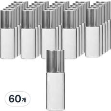 滾珠香水空瓶 3ml, 銀色 透明, 60個