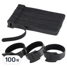 Laon 超強力魔鬼氈束線帶 黑色, 100個