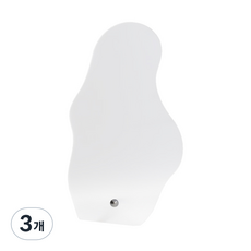 波浪紋壓克力展示磨砂美甲板, 3個, 單一顏色