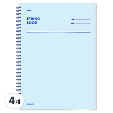 모트모트 스프링 룰드 유선노트, 세레니티, 4개