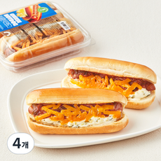 그린래빗 빅새콤한 치즈 핫도그, 4개, 140g