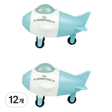 아이비스 비행기 지우개 연필 깎이, 연파랑, 12개