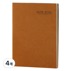 Madakkumi 商務辦公用高級筆記本 A5 日記本 B款, 4個, 09 羊皮 棕色