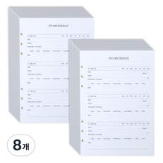 페이퍼리안 메이크어메모 6공 내지 A5 펫케어, 16매, 8개