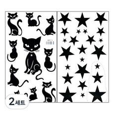 PARTY COSTUME 中型紋身貼紙 HM426HM427, 單一顏色, 2套