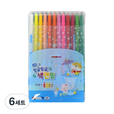 morning glory 旋轉彩色鉛筆, 24色, 6套