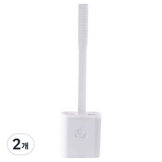 Clover商社 浴室矽膠馬桶刷, 2個, 象牙白