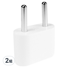群加 旅行用轉接頭(fr)-二插轉圓腳 2入, 2組, TPATM1CA9A