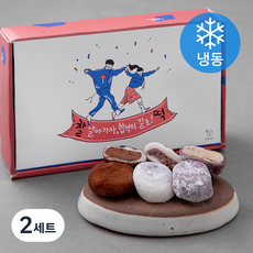 착한떡 호두 40g x 12개 + 초코 40g x 3개 + 흑미 40g x 3개 수능 찹쌀떡세트 (냉동), 2세트